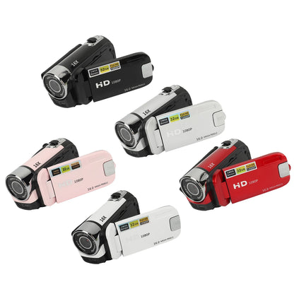 D90 1080P 16MP Digital Camera – 2.4" Rotatable Screen, 16X Zoom, HD Video Recorder with Fill Light