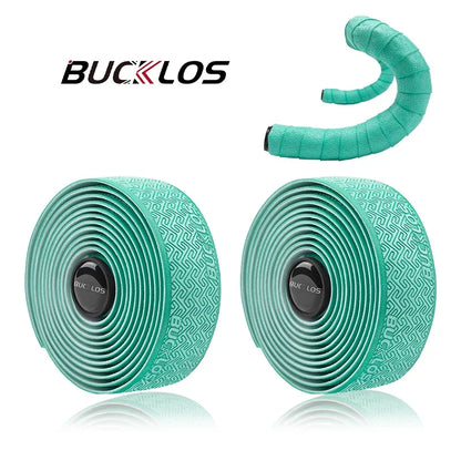 BUCKLOS Road Bike Handlebar Tape – PU Shock-Absorbing Anti-Slip Wrap with Bar End Plugs for Cycling