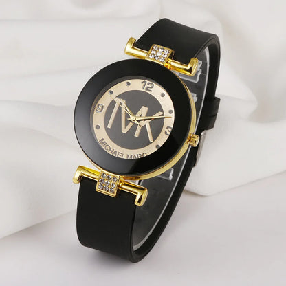 UTHAI W28 Women’s Fashion Quartz Watch - Light Luxury Diamond and Silicone Band, College Girl Timepiece