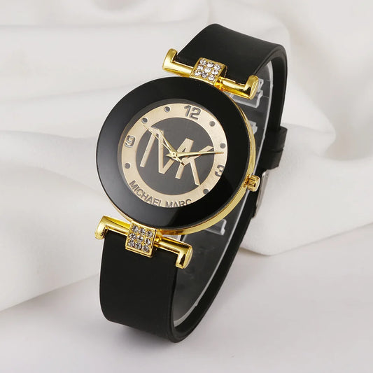 UTHAI W28 Women’s Fashion Quartz Watch - Light Luxury Diamond and Silicone Band, College Girl Timepiece