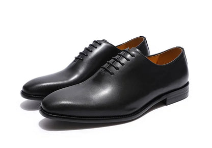 Designer Genuine Leather Men’s Wholecut Oxford Shoes – Luxury Black & Brown Dress Shoes for Business & Formal Wear