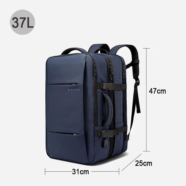 BANGE Expandable Men’s Waterproof Laptop Backpack – 17.3" Large Capacity Hiking & Travel Bag