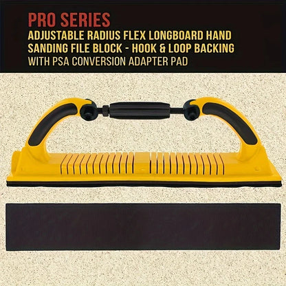 Adjustable Radius Flex Longboard Sanding Block – Manual Grinding File Tool for Auto Body Repair, Surface Shaping & Precision Sanding