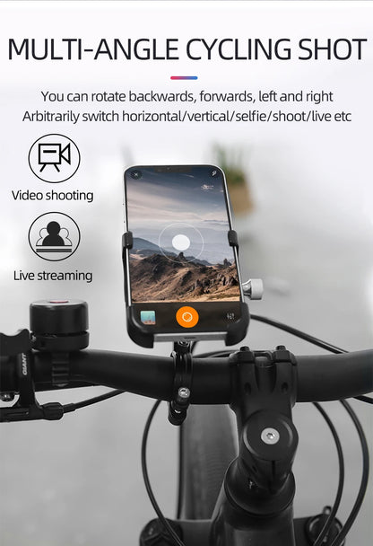 ThinkRider Anti-Vibration Bicycle Phone Mount for Mountain & Road Bikes – Navigation & Mobile Stand for E-Bikes