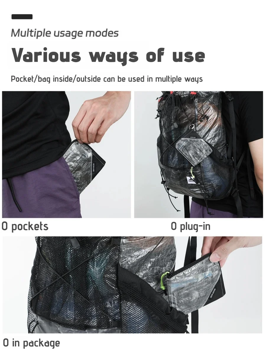 OCE GEAR Lightweight Waterproof Wallet — Ultra-Light Durable Coin Purse & Card Holder, Small Zipper Pouch for Outdoor, Camping & Travel