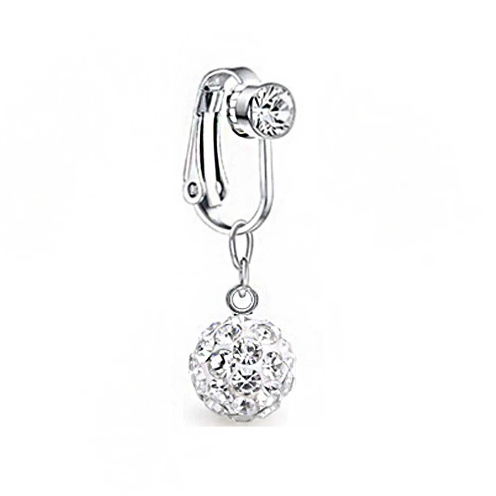 Faux Snake Belly Ring – Fake Clip-On Umbilical Navel Piercing, Belly Button & Cartilage Body Jewelry