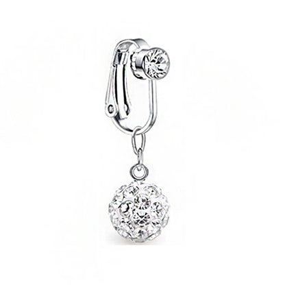 Faux Snake Belly Ring – Fake Clip-On Umbilical Navel Piercing, Belly Button & Cartilage Body Jewelry