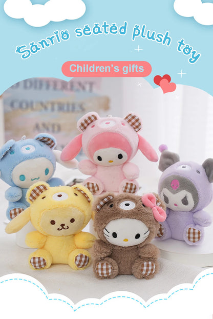 Sanrio Kawaii Plush Keychain — Hello Kitty, My Melody, Kuromi & Cinnamoroll Cartoon Bag Charm Pendant