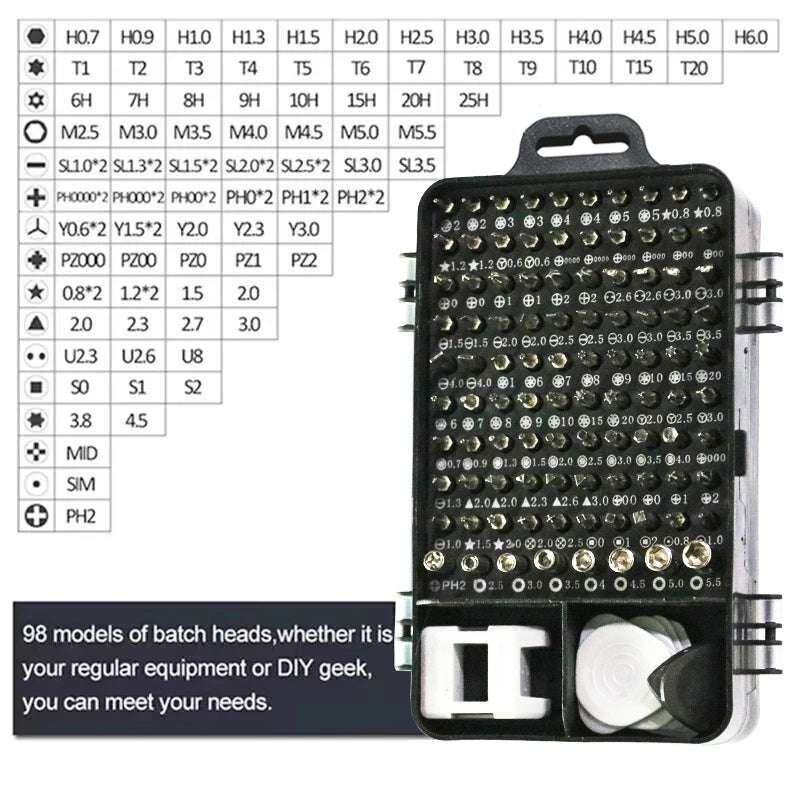 115-in-1 Multifunctional Screwdriver Set: Computer, Mobile Phone, & Household Equipment Repair Kit - Insulated Manual Tools