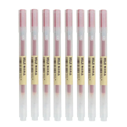 MUJI Gel Pen Set - 6 or 8 Pack 0.38mm/0.5mm Fine Point Black, Blue & Red Japanese Stationery