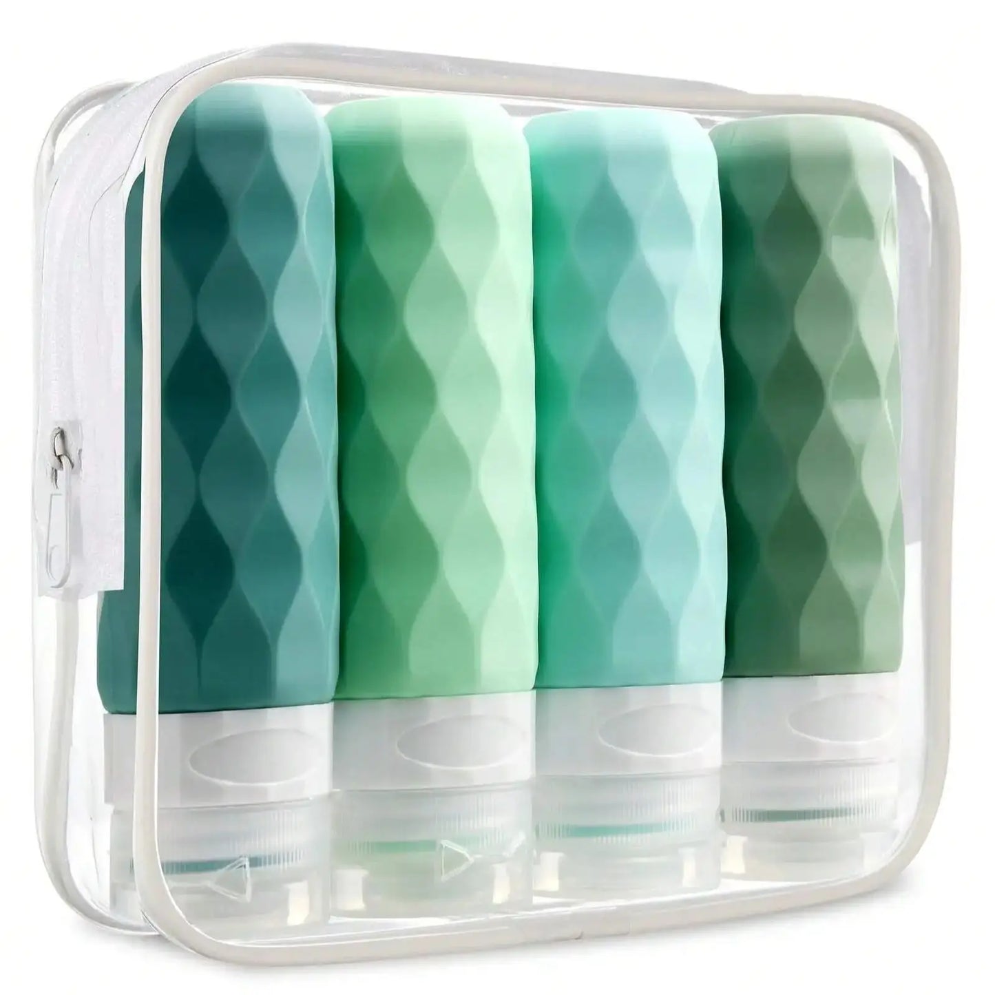 4-Pack Silicone Travel Bottles – 3oz TSA-Approved, Leak-Proof, BPA-Free Portable Toiletry Containers