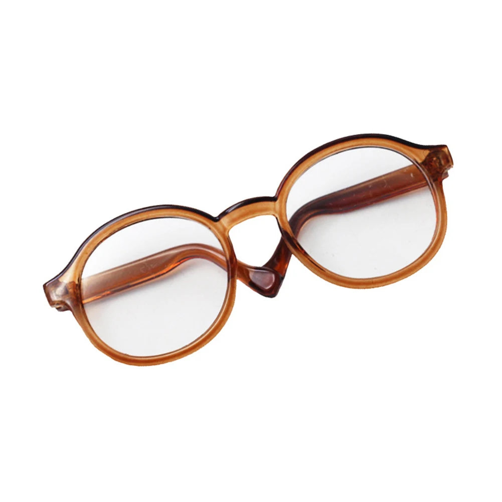 6.5cm Transparent Plastic Glasses for BJD Dolls, Labubu, MSD, SD, EXO - Sunglasses for 1/8, 1/6, 1/3, 1/4 Plush Dolls