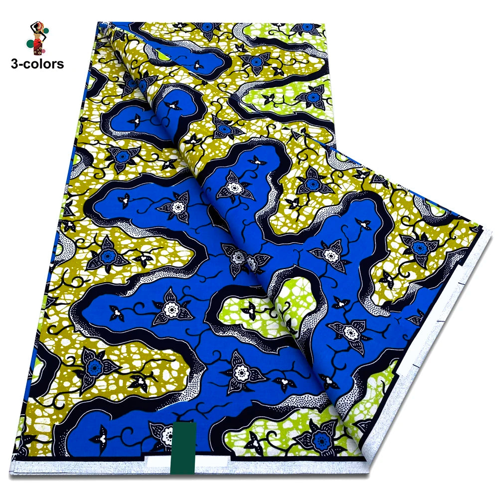 2026 Original African Wax Print Fabric - 100% Cotton Nigerian Ankara Batik Soft Pagne Material