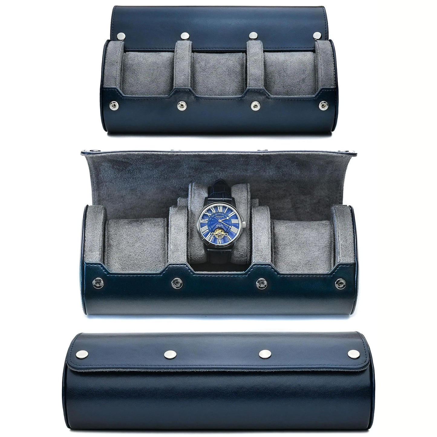 6-Slot Watch Travel Case – PU Leather Organizer Roll for Men & Women, Watch Display Storage Case