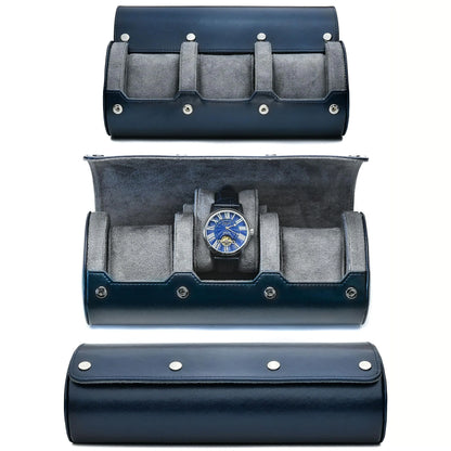 6-Slot Watch Travel Case – PU Leather Organizer Roll for Men & Women, Watch Display Storage Case
