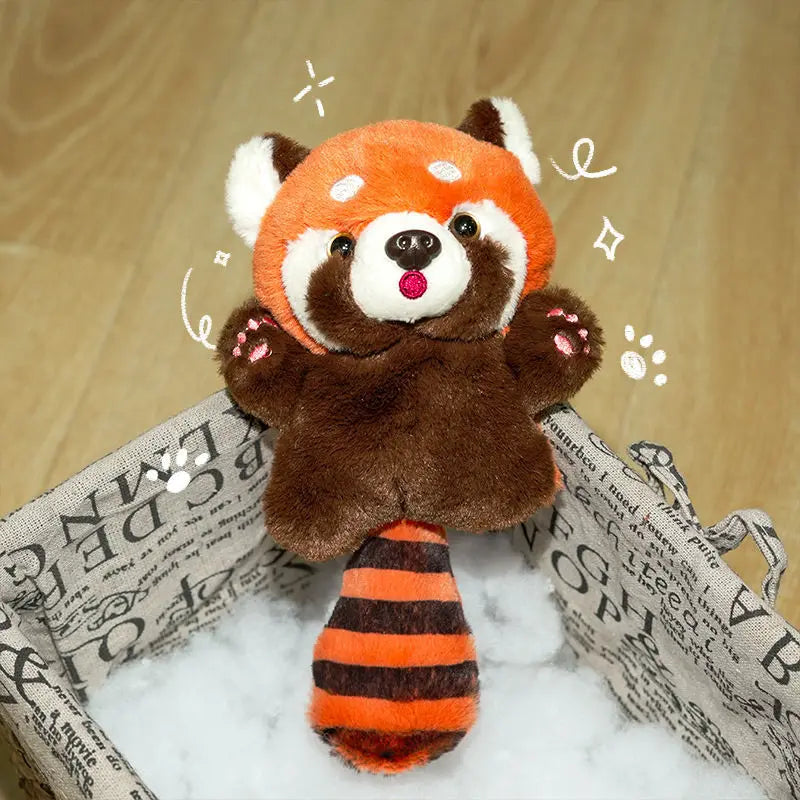 Yupsk Red Panda Plush Keychain - Cute Cartoon Stuffed Animal Pendant for Backpacks and Gifts