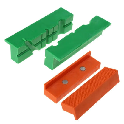 2PCS Magnetic Soft Jaw Pads – 4/5/6 Inch Rubber Pads for Metal Vise Bench Machine Tools