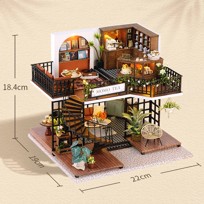 Handmade Doll House 3D Puzzle Kit – Wooden Craft Model for Building and Assembly – Perfect Birthday Gifts