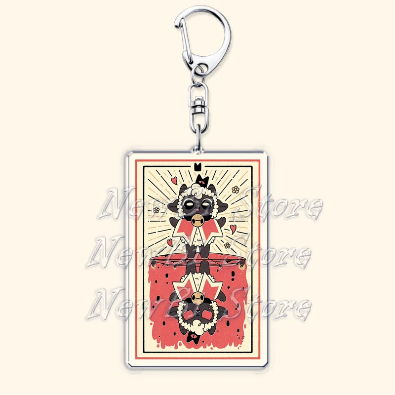 Funny Dark Video Game Sheep Keychain – Cute Lamb & Goat Bag Accessory Gamer Gift