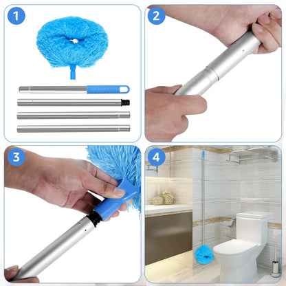 Ceiling Fan Cleaner Duster with Extension Pole – Removable Dust Brush for Ceiling & Fan Cleaning Tool