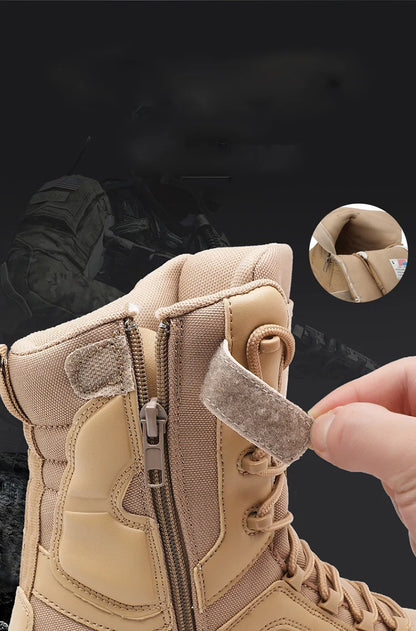 Special Forces Desert Combat Boots - Men's Tall Wear-Resistant Tactical, Waterproof Training & Outdoor Mountaineering Sports Boots