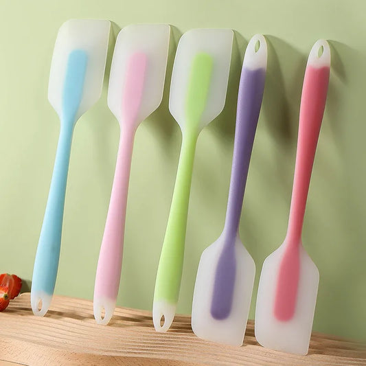 Translucent Silicone Cake Scraper: Non-Stick Cream Spatula for Kitchen Cooking - Pastry Mold Brush Tool Baking Accessories