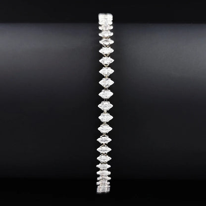 2024 New Luxury Tennis Bracelet – Marquise, Oval & Square Cut Silver Bracelet for Women, Party Gift Jewelry S7062