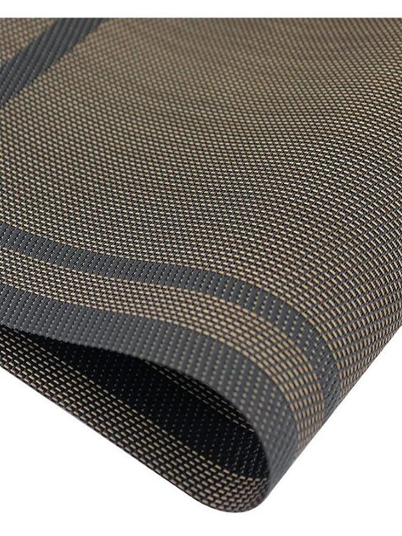 Chinese Style Double Frame PVC Table Mat Set - Thickened Striped Tea Cup & Meal Mats for Bar Counters