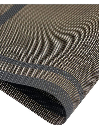 Chinese Style Double Frame PVC Table Mat Set - Thickened Striped Tea Cup & Meal Mats for Bar Counters