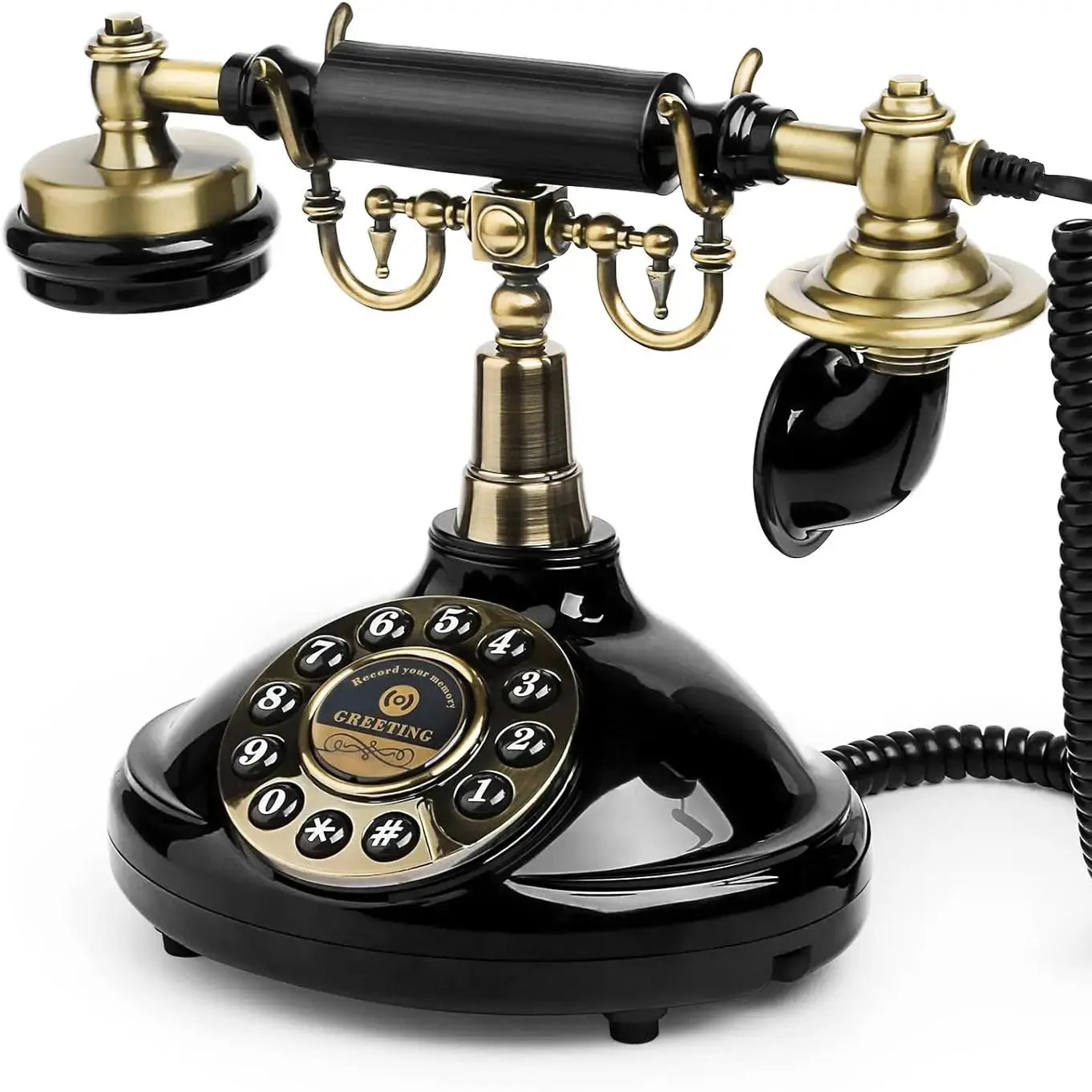 Vintage-Style Audio Guest Book Phone - Voicemail Recorder for Weddings, Graduations, Retirements, Birthdays & Baby Showers