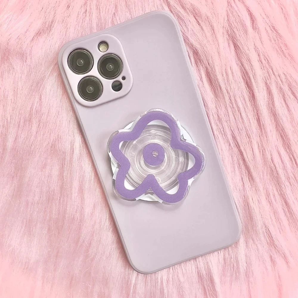Korean Smile Flower MagSafe Magnetic Phone Grip & Stand – Universal Smart Tok Holder