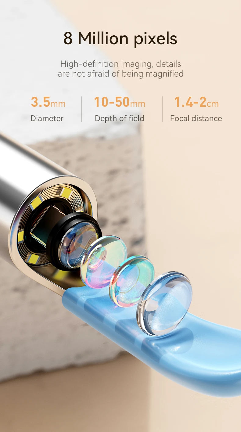 Ear Wax Removal Tool with 8M HD Camera – Ear Cleaner Endoscope with 6 LED Lights, Ear Cleaning Kit for Adults & Children