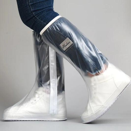 High Tube Rainproof Shoe Cover | Men's & Women's, Pressed Edge, Thickened Sole, Wear Resistant