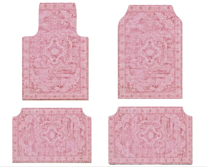 Bohemian Universal Floor Mat Set - American Retro Anti-Slip Soft Rugs for Car, Bedroom and Home