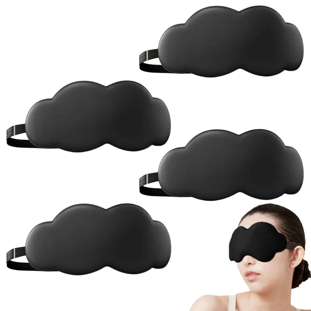 3D Contoured Sleep Mask — 100% Light-Blocking, Ultra-Soft Breathable Eye Cover for Travel, Yoga & Rest