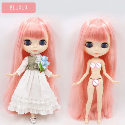 ICY DBS Blyth Doll – 1/6 BJD Customized Nude Joint Body, White Skin Glossy & Matte Face, 30cm Girl Toy Gift