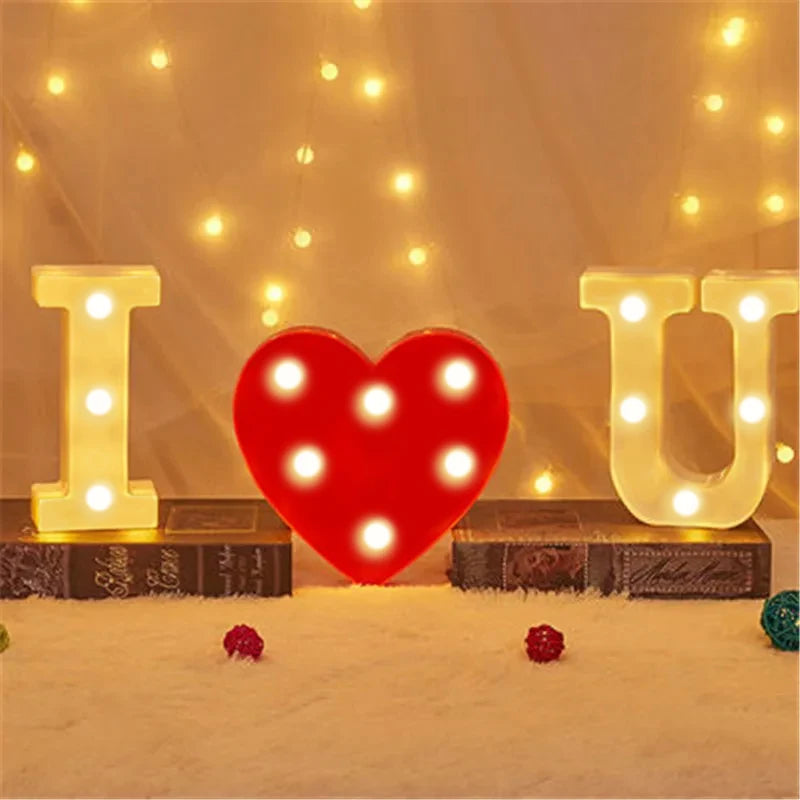 Luminous Alphabet & Number LED Night Light – Decorative Letter Lamp for Home, Wedding, Birthday & Party Decor
