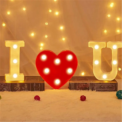 Luminous Alphabet & Number LED Night Light – Decorative Letter Lamp for Home, Wedding, Birthday & Party Decor