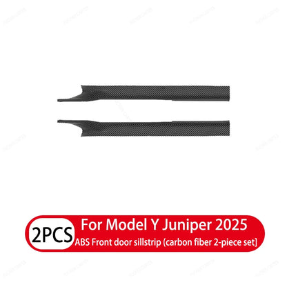 Tesla Model Y and YL Juniper 2025–2026 Door Sill Protectors – ABS Front and Rear Anti-Kick Threshold Guard Strips, Waterproof Pads