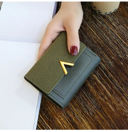 Luxury Mini Leather Wallet for Women – Small Short Fashion Purse with Credit Card Holder