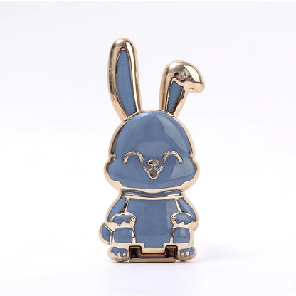 Universal Bunny Phone Ring Holder – 2-in-1 Foldable Cellphone Stand with Cute 3D Rabbit Finger Bracket