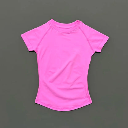 HISTELLO Women’s Sports T-Shirt - Short Sleeve Gym Yoga Workout Top for Running & Fitness Activewear