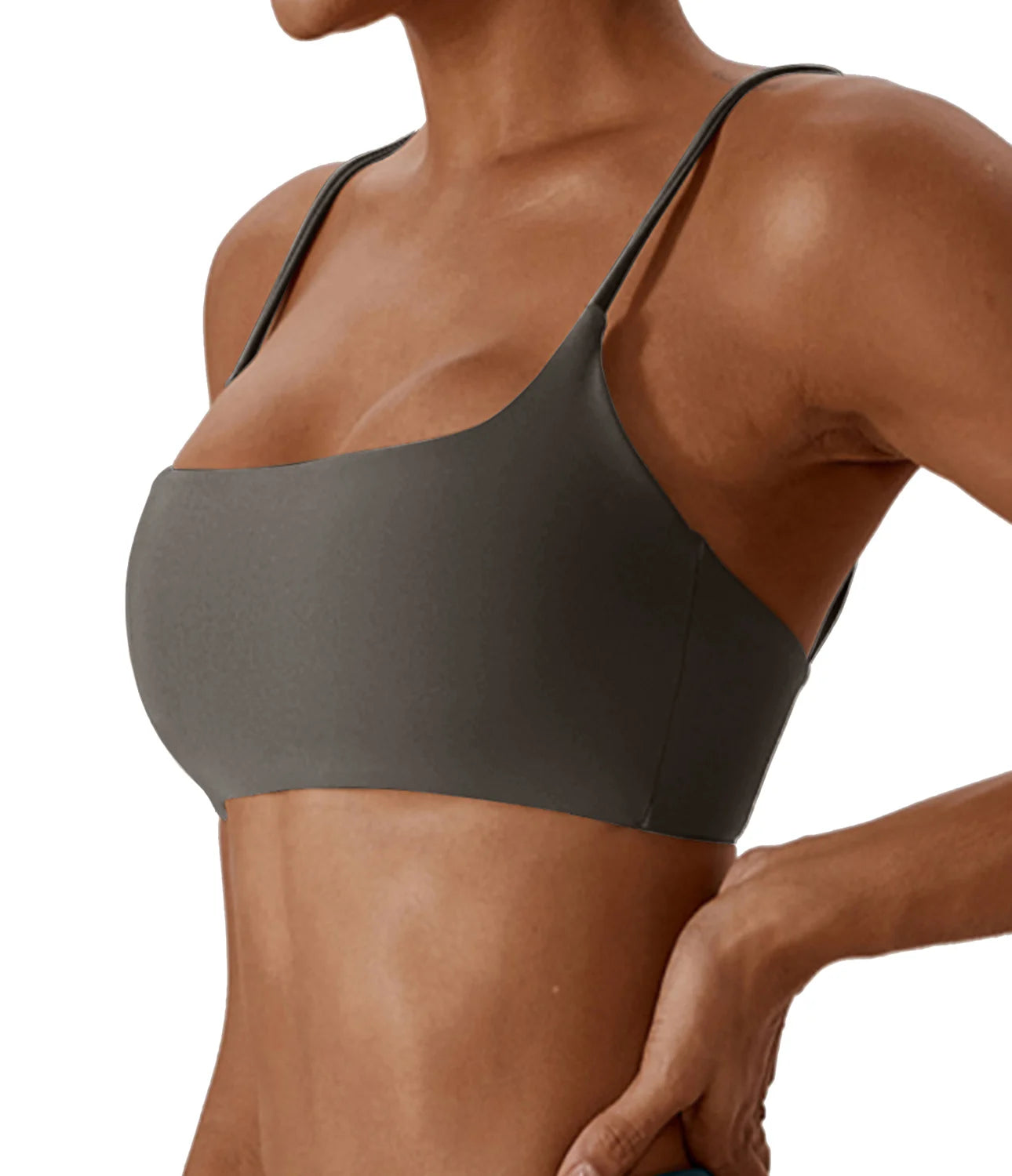 Soft Cross Back Sports Bra - High Quality Women’s Yoga Fitness Top for Running Workout and Activewear