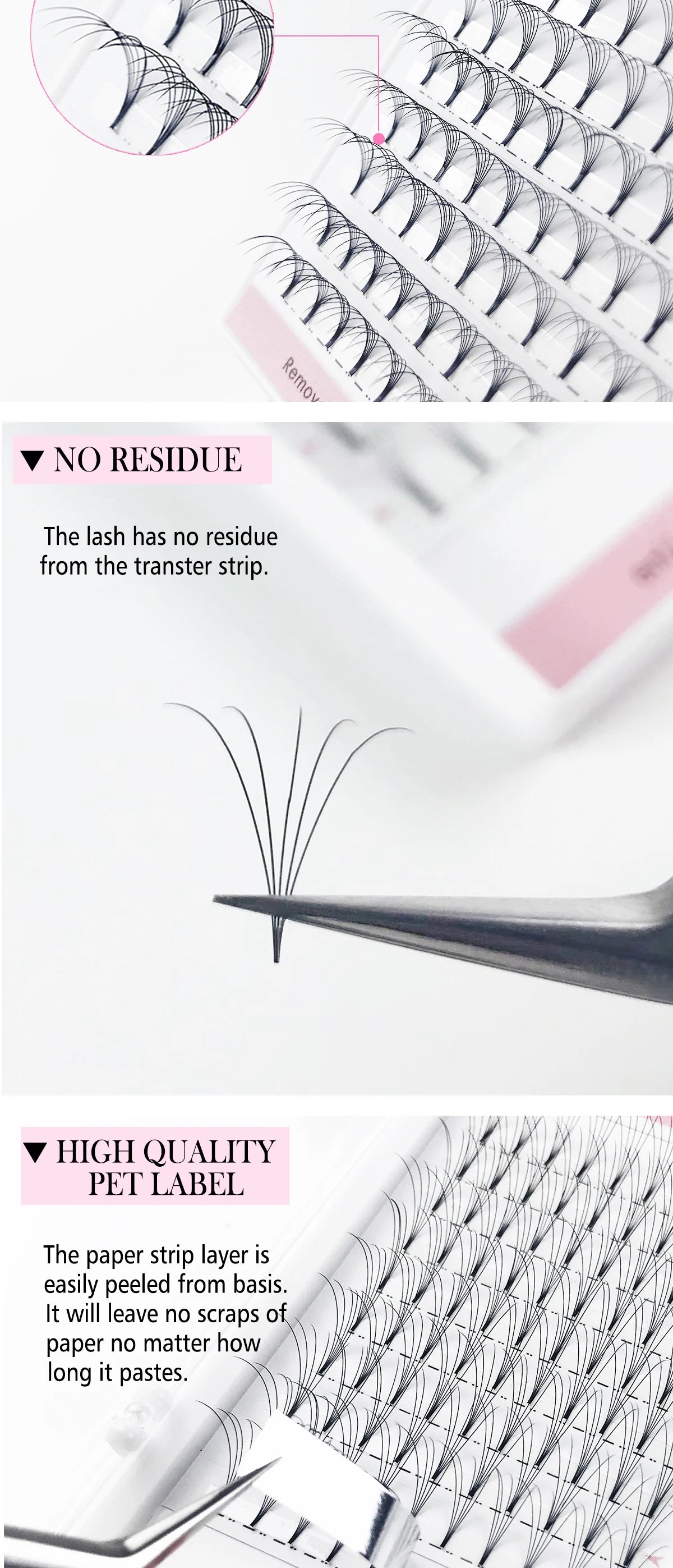 CoMango Premade Volume Fans Short Stem Russian Eyelash Extensions — 3D-10D Faux Mink Lashes Wholesale