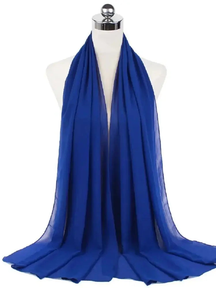 Women’s Solid Chiffon Instant Hijab – Ready-to-Wear Islamic Scarf, Muslim Shawl & Arab Head Wrap