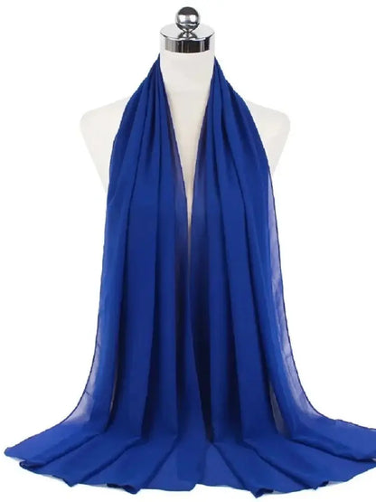 Women’s Solid Chiffon Instant Hijab – Ready-to-Wear Islamic Scarf, Muslim Shawl & Arab Head Wrap