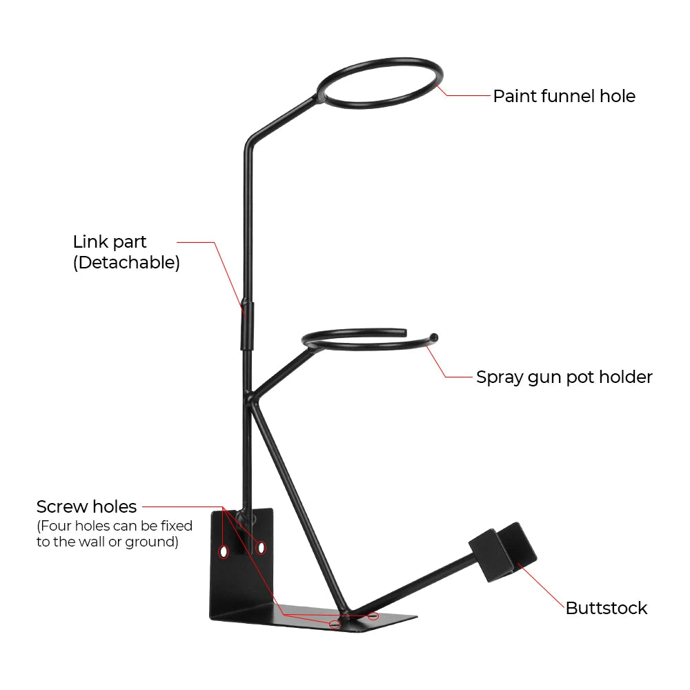 Car Paint Sprayer Stand Bracket - Paper Funnel Rack Storage Steel Spray Gun Accessories - Household Spray Gun Holder