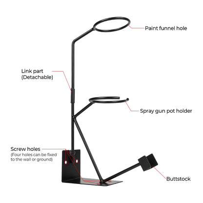 Car Paint Sprayer Stand Bracket - Paper Funnel Rack Storage Steel Spray Gun Accessories - Household Spray Gun Holder