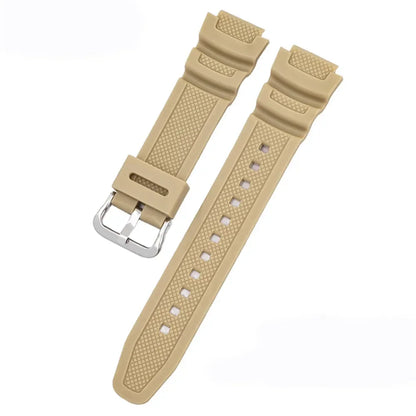 18mm Silicone Watch Strap for Casio G-Shock - Replacement Rubber Band for AE-1000W, AQ-S810W, SGW-400H, W-735H and Compatible Models