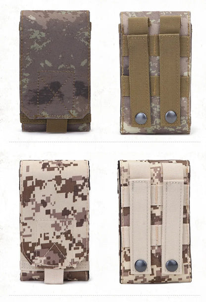 Waterproof Outdoor Camo Tactical Phone Holder – Nylon Waist Belt EDC Hunting Bag